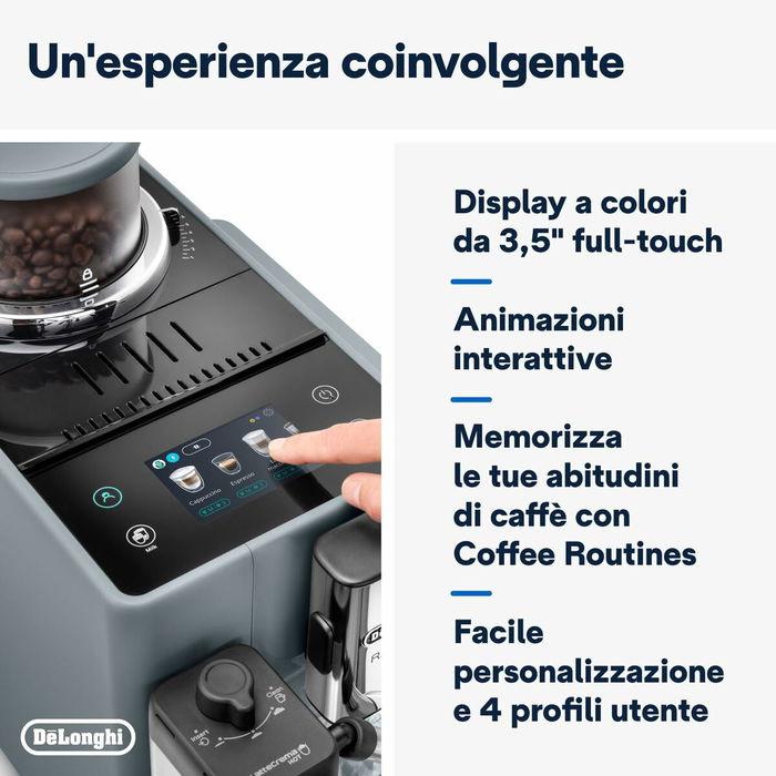 De'Longhi Rivelia EXAM440.55.G - Machine à café entièrement automatique en gris