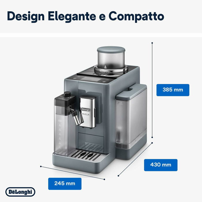 De'Longhi Rivelia EXAM440.55.G - Machine à café entièrement automatique en gris
