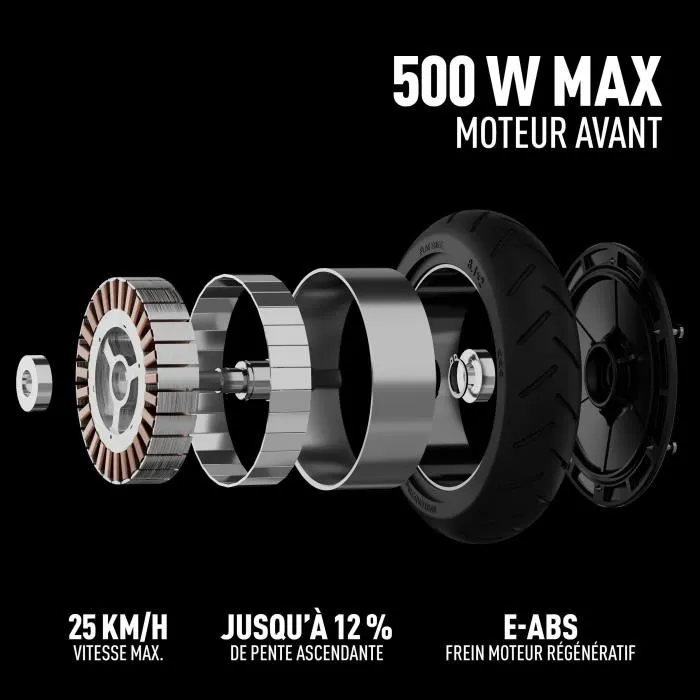 Segway E2 plus II Trottinette Électrique 500 W, Roues 8 Pouces, Pour Mobilité Urbaine et Trajets Quotidiens