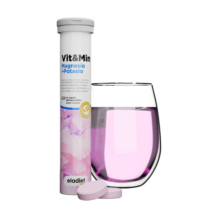 ELADIET Vit&Min Magnesio + Potasio 14 comprimés effervescents