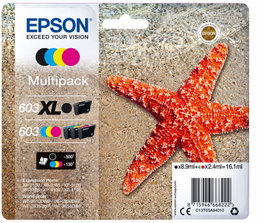 Epson Ink 603XL/603 C13T03A94020 BK,C,M,Y
