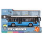 Tachan Autobus touristique rouge à impulsion avec son et lumières 1:16, fonctionne avec 3 piles AG13 incluses, pour enfants de 3 ans et plus