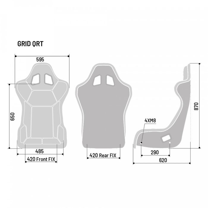 Sparco Asiento Grid Ii Qrt S008009RNR Siège Auto FIA 8855-1999