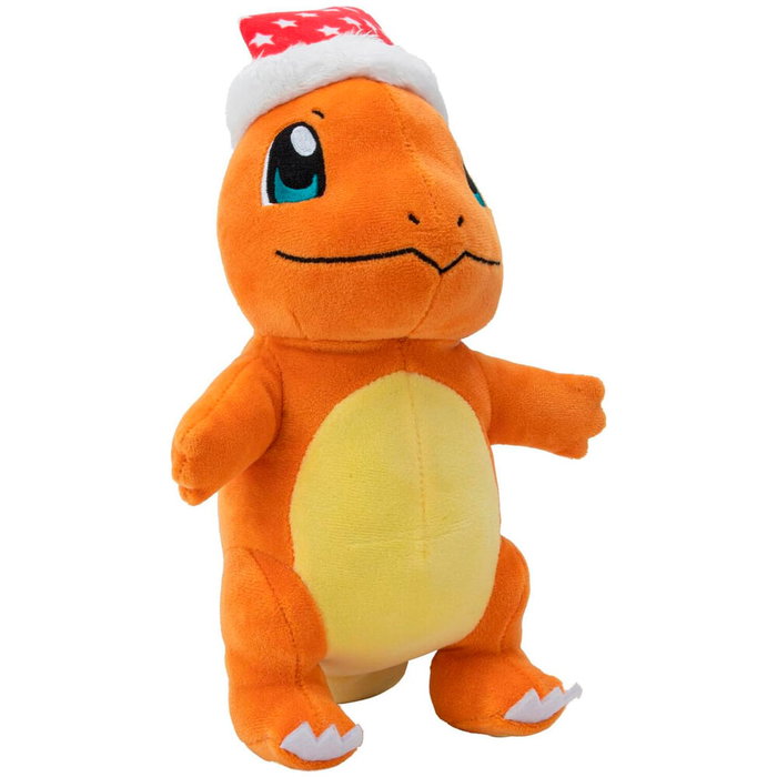 JAZWARES Peluche Pokemon Charmander 20cm - Thème Noël / Collection Vacances - Jouet Souvenir