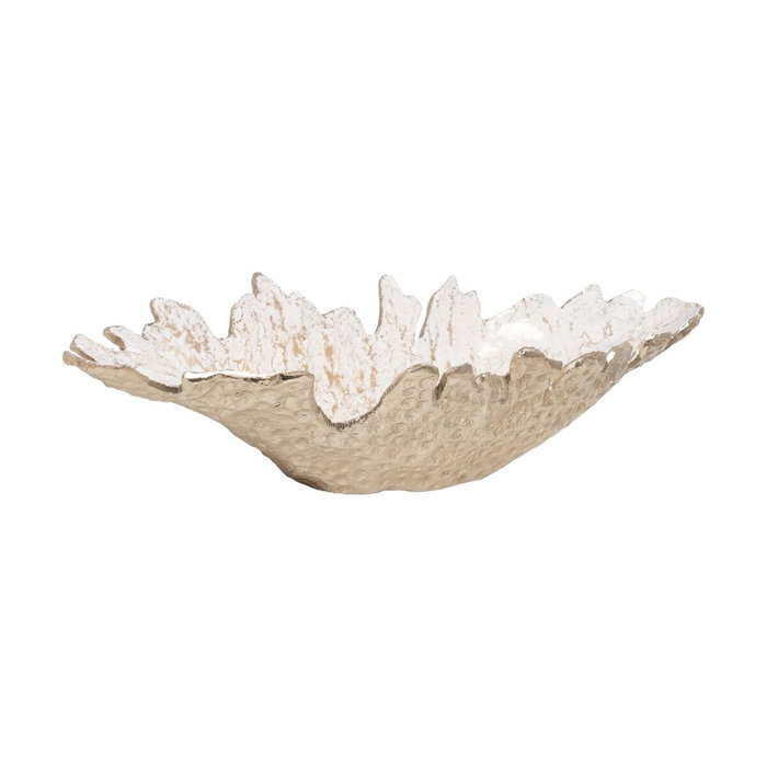 Centre de Table Blanc Champagne Aluminium 62 x 19 x 13,5 cm