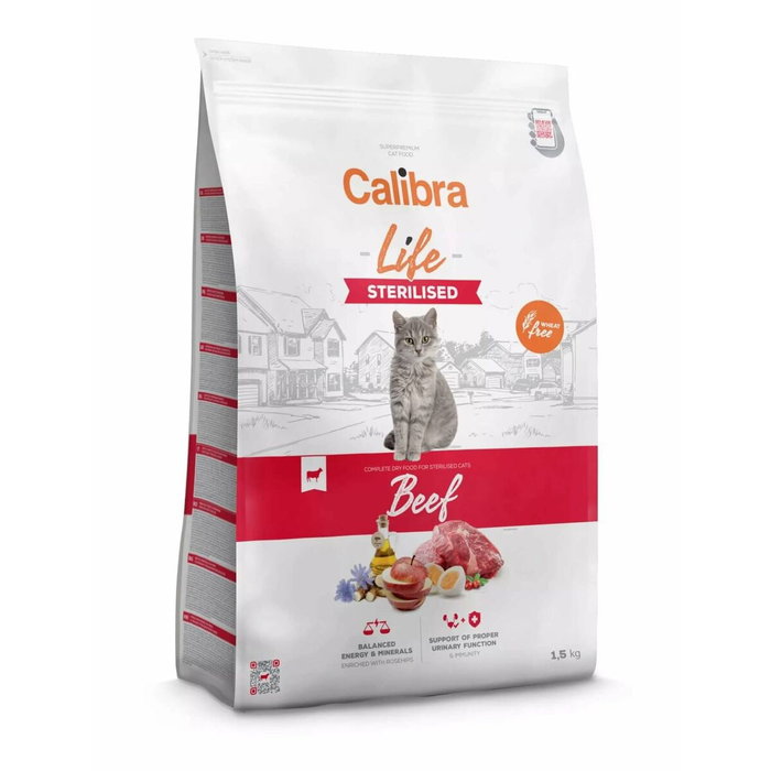 Aliments pour chat Calibra Viande de bœuf 1,5 Kg Adulte Aliments pour chat Calibra Viande de bœuf 1,5 Kg Adulte