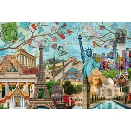 Ravensburger Puzzle 5000 Pièces 17118 - Carte Postale des Monuments du Monde, pour Adultes et Enfants à Partir de 14 Ans