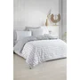 Parure de lit - Housse de couette 220 x 240 cm + 2 taies d'oreiller 60 x 60 cm - 65% coton 35% polyester - Gris