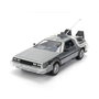 JADA TOYS Replica DeLorean Hollywood Rides Time Machine 40ème Anniversaire Retour vers le Futur - Modèle 1:24 en Métal avec Portes Ouvrantes, Lumière et Boîte Collection