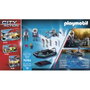 Playmobil Policía Mochila Propulsora: Detención del Ladrón de Arte - Set de 30 pièces avec barco flottant et 2 figurines