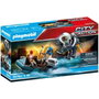 Playmobil Policía Mochila Propulsora: Detención del Ladrón de Arte - Set de 30 pièces avec barco flottant et 2 figurines
