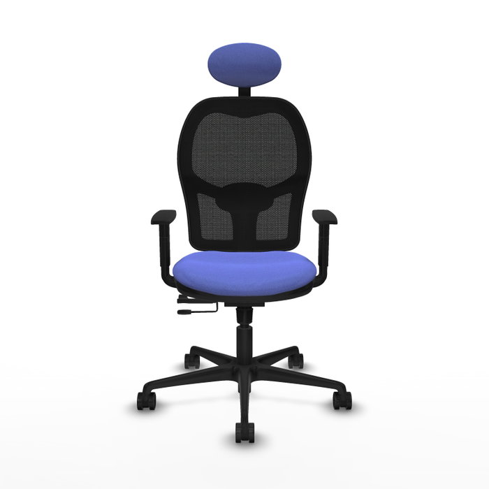Piqueras Y Crespo Chaise de bureau Jorquera, Bleu clair et Noir, Sincro/Traslack Piqueras Y Crespo Chaise de bureau Jorquera, Bleu clair et Noir, Sincro/Traslack
