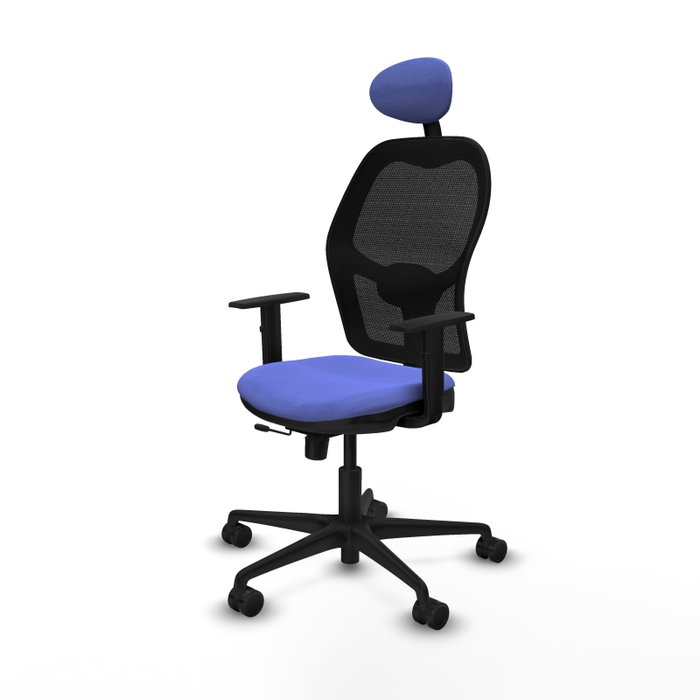 Piqueras Y Crespo Chaise de bureau Jorquera, Bleu clair et Noir, Sincro/Traslack Piqueras Y Crespo Chaise de bureau Jorquera, Bleu clair et Noir, Sincro/Traslack