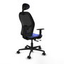 Piqueras Y Crespo Chaise de bureau Jorquera, Bleu clair et Noir, Sincro/Traslack