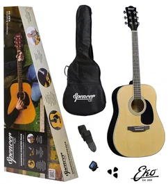 EKO Pack Guitare Acoustique Spencer By Eko Sa-10 Naturel + Accessoires