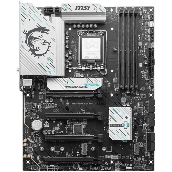 MSI B860 GAMING PLUS WiFi - Carte mère ATX Intel B860 (LGA 1851, DDR5, Wi-Fi 7, 5 Gigabit Ethernet, M.2)