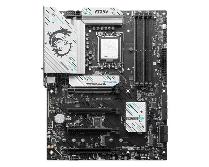 MSI B860 Gaming Plus, Carte mère ATX Socket LGA 1851, Intel B860, DDR5, PCIe 5.0, Wi-Fi 7, LAN 5Gbps