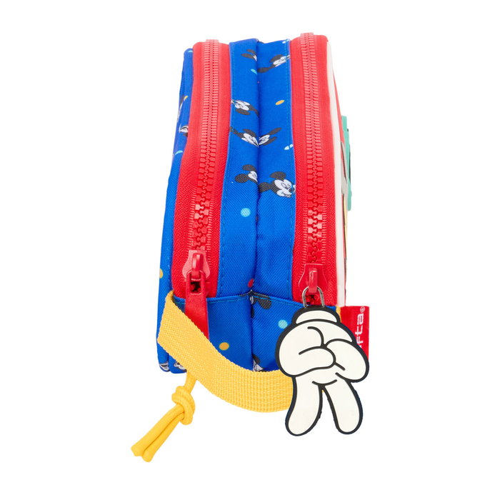Trousse Fourre-Tout Double Mickey Mouse Clubhouse Good day Bleu 21 x 8 x 6 cm