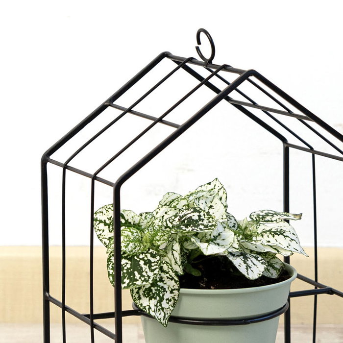 Vinthera Moa Pot de fleurs avec support Vert Métal (Lot de 6)