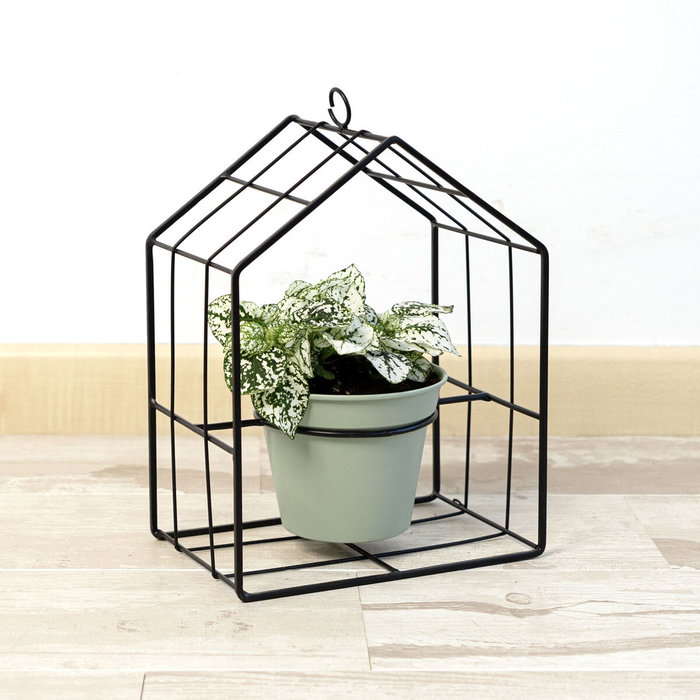 Vinthera Moa Pot de fleurs avec support Vert Métal (Lot de 6)