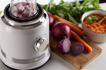 Ariete 585/01 Blender de cuisine moderne avec bol en verre 1,5 L, 4 vitesses et fonction pulse, blanc