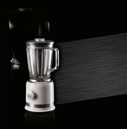 Ariete 585/01 Blender de cuisine moderne avec bol en verre 1,5 L, 4 vitesses et fonction pulse, blanc