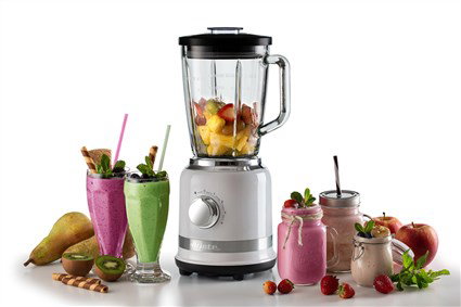 Ariete 585/01 Blender de cuisine moderne avec bol en verre 1,5 L, 4 vitesses et fonction pulse, blanc