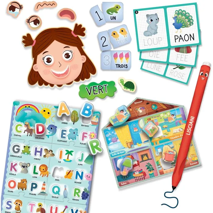 Liscianigiochi Montessori Pen Mon Semainier de Jeux - Jeu Éducatif d'Activités Quotidiennes pour le Développement Cognitif - À Partir de 3 ans