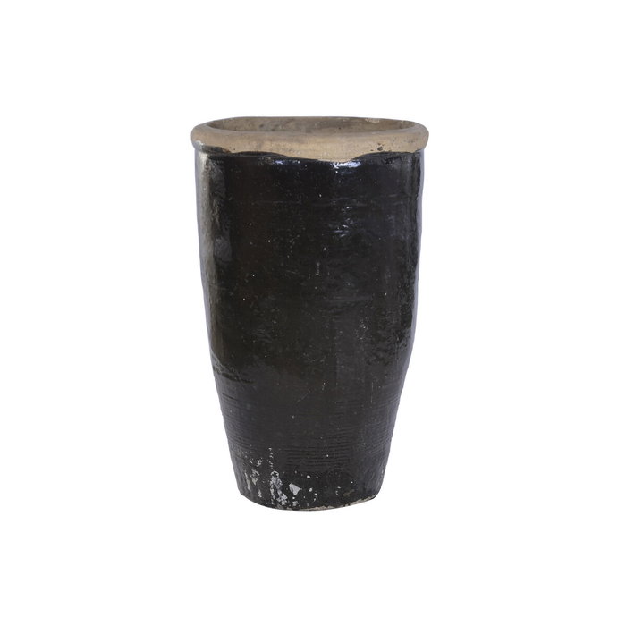 Home ESPRIT Vase Esprit Noir Argile Oriental 58 X 58 X 95 CM Home ESPRIT Vase Esprit Noir Argile Oriental 58 X 58 X 95 CM