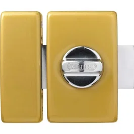 ABUS - VD6 Exclusiv - Verrou a bouton et cylindre 45 mm - Pour porte a recouvrement, coffre inclus, 5 cles reversibles, cales de gache