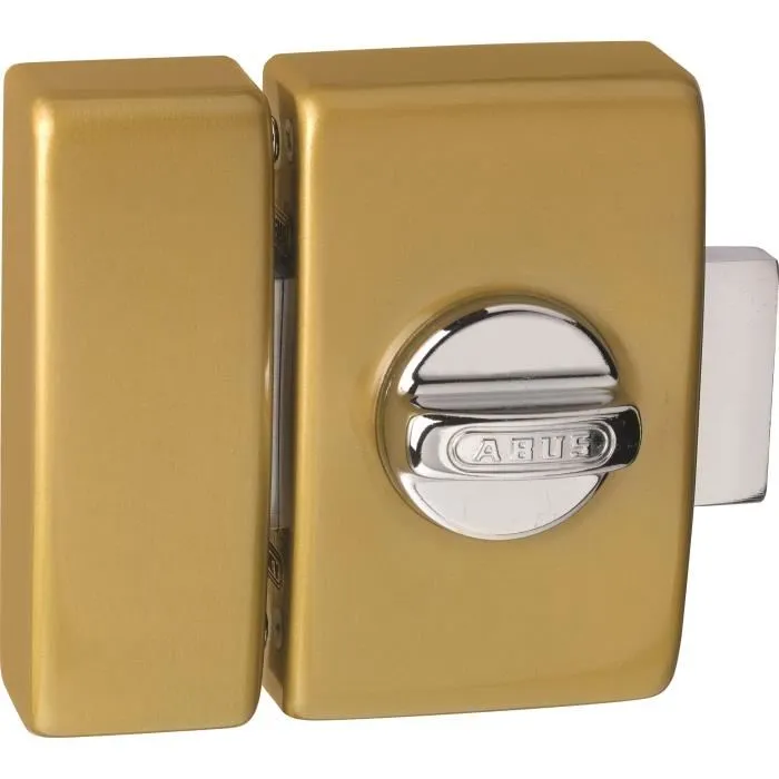 ABUS - VD6 Exclusiv - Verrou a bouton et cylindre 45 mm - Pour porte a recouvrement, coffre inclus, 5 cles reversibles, cales de gache