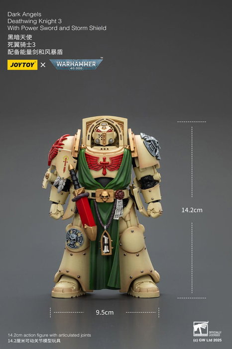 Joy Toy (CN) Warhammer 40,000 figurine Dark Angels Deathwing Knight 3 (14 cm)
