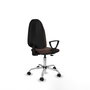 PIQUERAS Y CRESPO Chaise de bureau Algarra, similicuir marron foncé, roulettes parquet