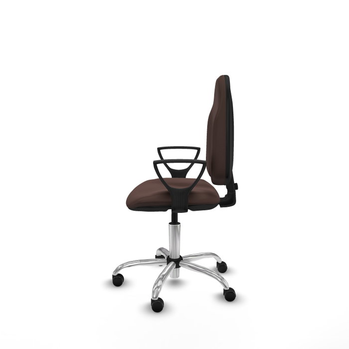 PIQUERAS Y CRESPO Chaise de bureau Algarra, similicuir marron foncé, roulettes parquet PIQUERAS Y CRESPO Chaise de bureau Algarra, similicuir marron foncé, roulettes parquet
