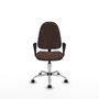 PIQUERAS Y CRESPO Chaise de bureau Algarra, similicuir marron foncé, roulettes parquet