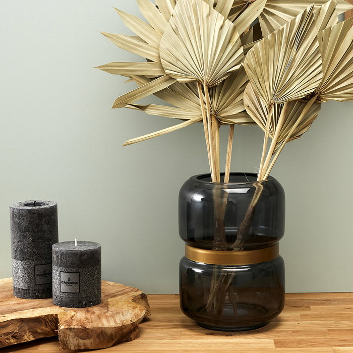 Home Deco Factory Vase Gris et Doré Home Deco Factory Vase Gris et Doré