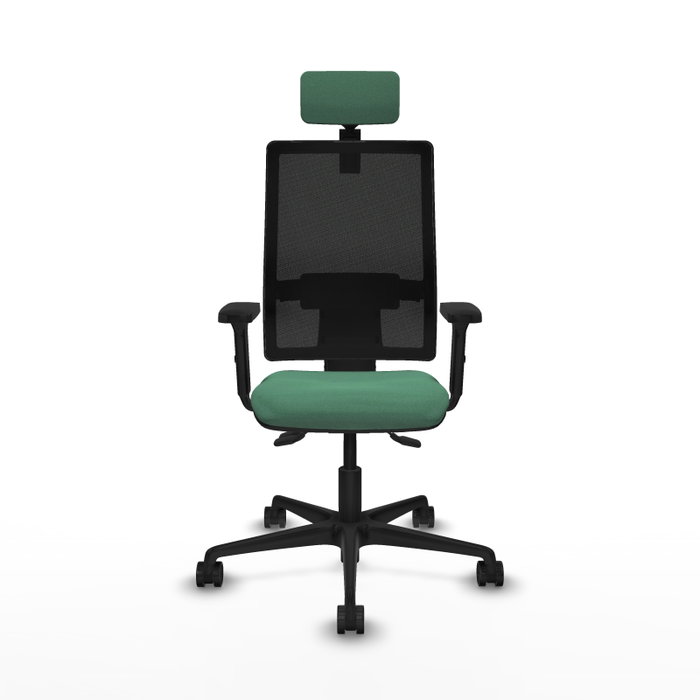 Piqueras Y Crespo Bormate - Chaise de bureau avec mécanisme asynchrone, Vert émeraude et Noir Piqueras Y Crespo Bormate - Chaise de bureau avec mécanisme asynchrone, Vert émeraude et Noir