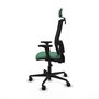 Piqueras Y Crespo Bormate - Chaise de bureau avec mécanisme asynchrone, Vert émeraude et Noir