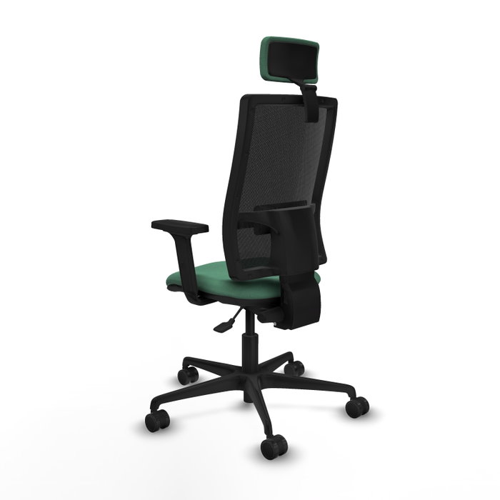 Piqueras Y Crespo Bormate - Chaise de bureau avec mécanisme asynchrone, Vert émeraude et Noir Piqueras Y Crespo Bormate - Chaise de bureau avec mécanisme asynchrone, Vert émeraude et Noir