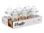 VIVALTO Tarro rond lisse avec couvercle en verre 250ml