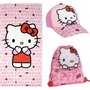 Cerdá Toalla avec saquet et bonnet Hello Kitty 33x27x7 cm Serviette de bain enfant licence