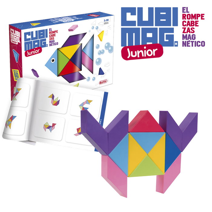 LúDILO - Jeu magnétique éducatif Cubimag Junior 80918 - Puzzle à 60 défis pour enfants à partir de 3 ans - Entraînement de la logique et de la vision spatiale LúDILO - Jeu magnétique éducatif Cubimag Junior 80918 - Puzzle à 60 défis pour enfants à partir de 3 ans - Entraînement de la logique et de la vision spatiale