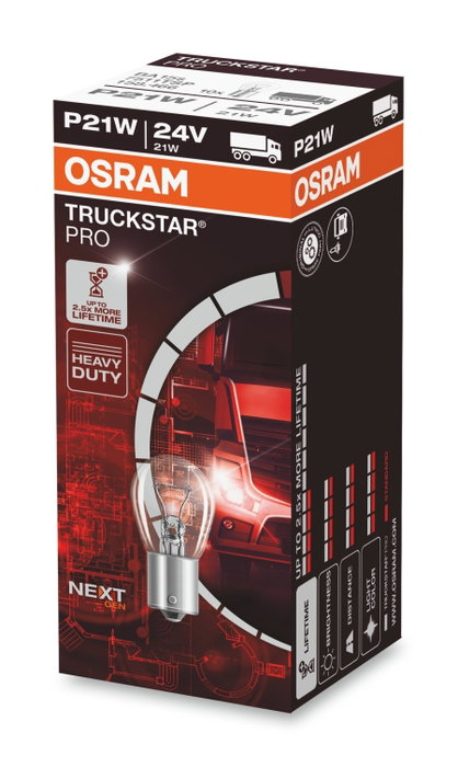 M-Tech OSRAM TRUCKSTAR PRO NEXTGEN +120% BA15S 24V 21W 10 UDS M-Tech OSRAM TRUCKSTAR PRO NEXTGEN +120% BA15S 24V 21W 10 UDS