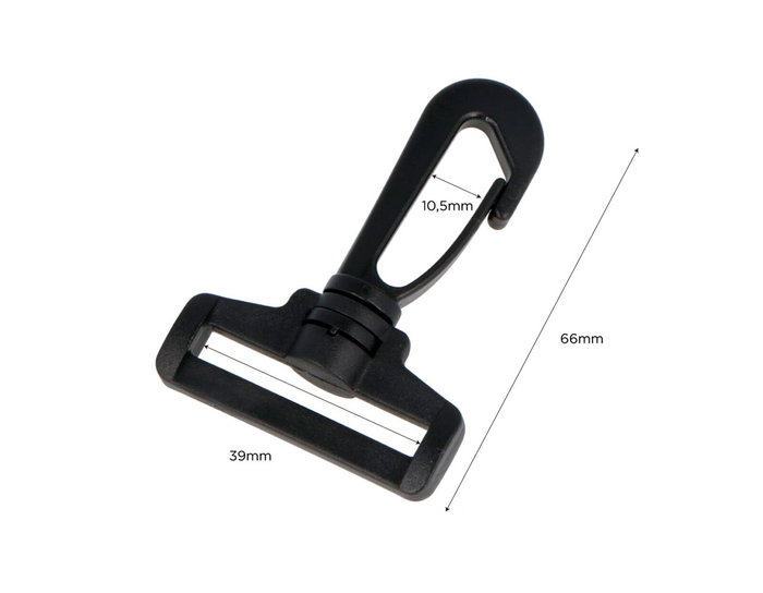 Innspiro Mousqueton à Anneau Rectangulaire en Plastique Noir 39 mm (Lot de 5) Innspiro Mousqueton à Anneau Rectangulaire en Plastique Noir 39 mm (Lot de 5)