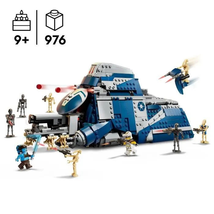 LEGO Star Wars 75435 Jeu de Construction MTT des Séparatistes de la Bataille de Felucia, 976 Pièces avec Minifigurines