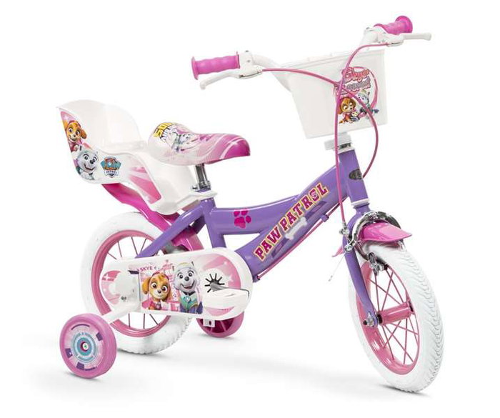Toimsa Bicicleta fille Paw Patrol 12" (3 à 5 ans) - Vélo pour enfant avec roues de 12 pouces - Violet