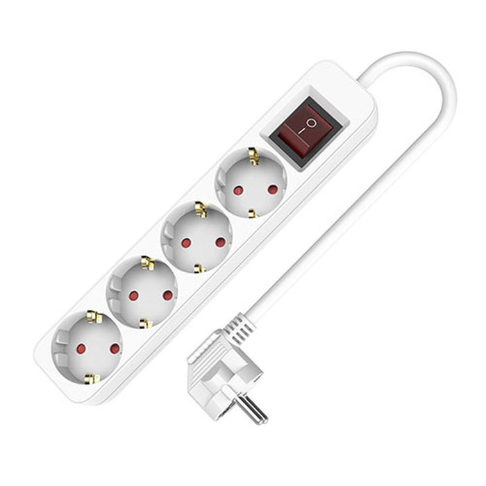 Rallonge 4 prises Schuko sans interrupteur TM Electron TMUAD504S Blanc 3680 W (1,5 m) (4 Unités) Rallonge 4 prises Schuko sans interrupteur TM Electron TMUAD504S Blanc 3680 W (1,5 m) (4 Unités)