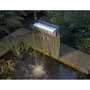 Ubbink Lame d'eau pour bassin Niagara 60 cm en inox 304 avec éclairage LED intégré, murale pour jardin