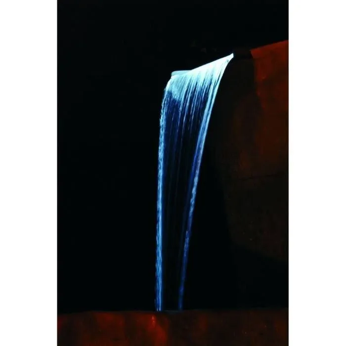 Ubbink Lame d'eau pour bassin Niagara 60 cm en inox 304 avec éclairage LED intégré, murale pour jardin