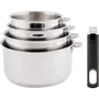 Cosy & Trendy Click Set 4 - Casseroles en Inox avec Poignée Amovible - 14 à 20 cm